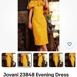 Elegant Yellow Off-Shoulder Dress